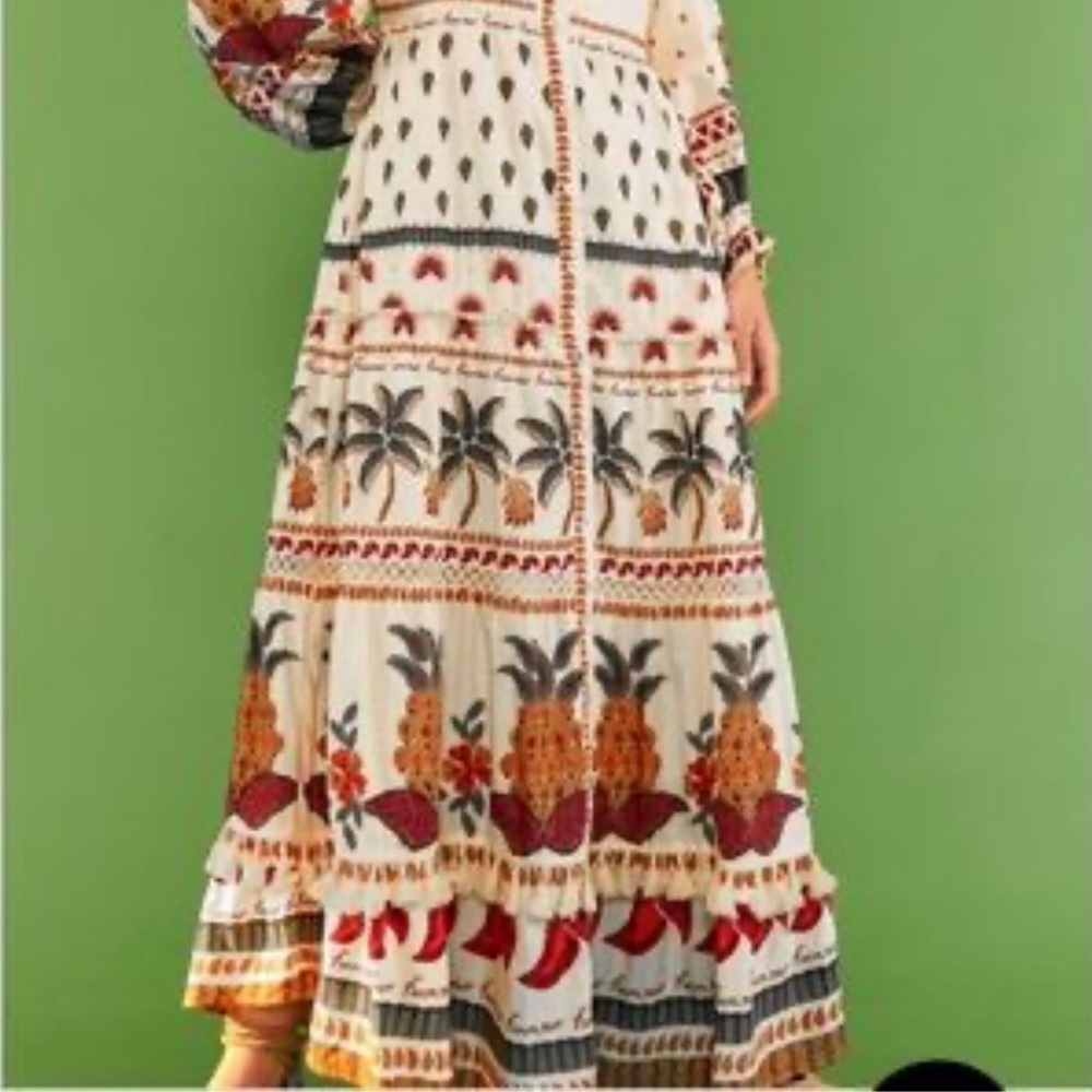 Farm Rio Off White Embroidered Maxi Dress - Picture 6 of 11